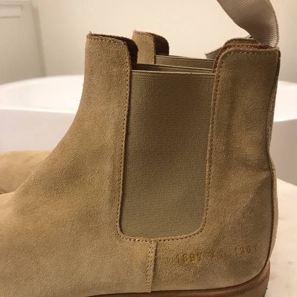 Common Projects Calf Suede Chelsea Boot, Tan main image 5